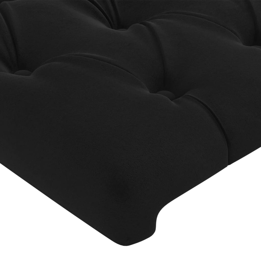 Tête de lit à LED Noir 180x7x78/88 cm Velours Têtes et pieds de lit vidaXL   