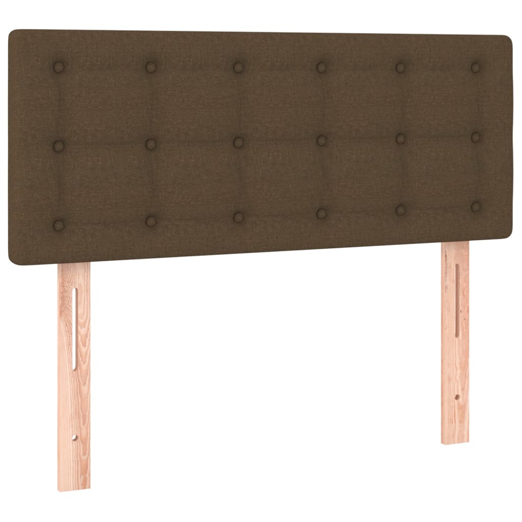 Tête de lit à LED Marron Foncé 90x5x78/88 cm Tissu Têtes et pieds de lit vidaXL   