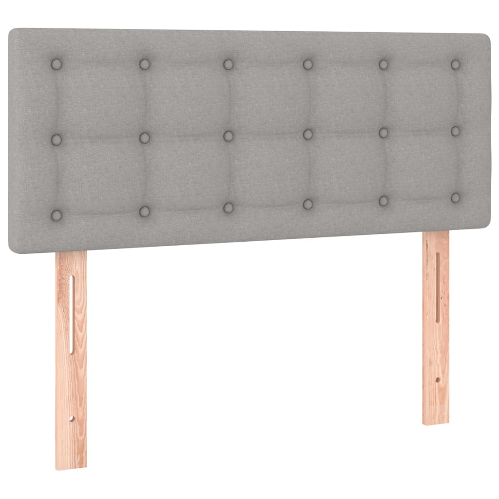 Tête de lit à LED Gris clair 100x5x78/88 cm Tissu Têtes et pieds de lit vidaXL   