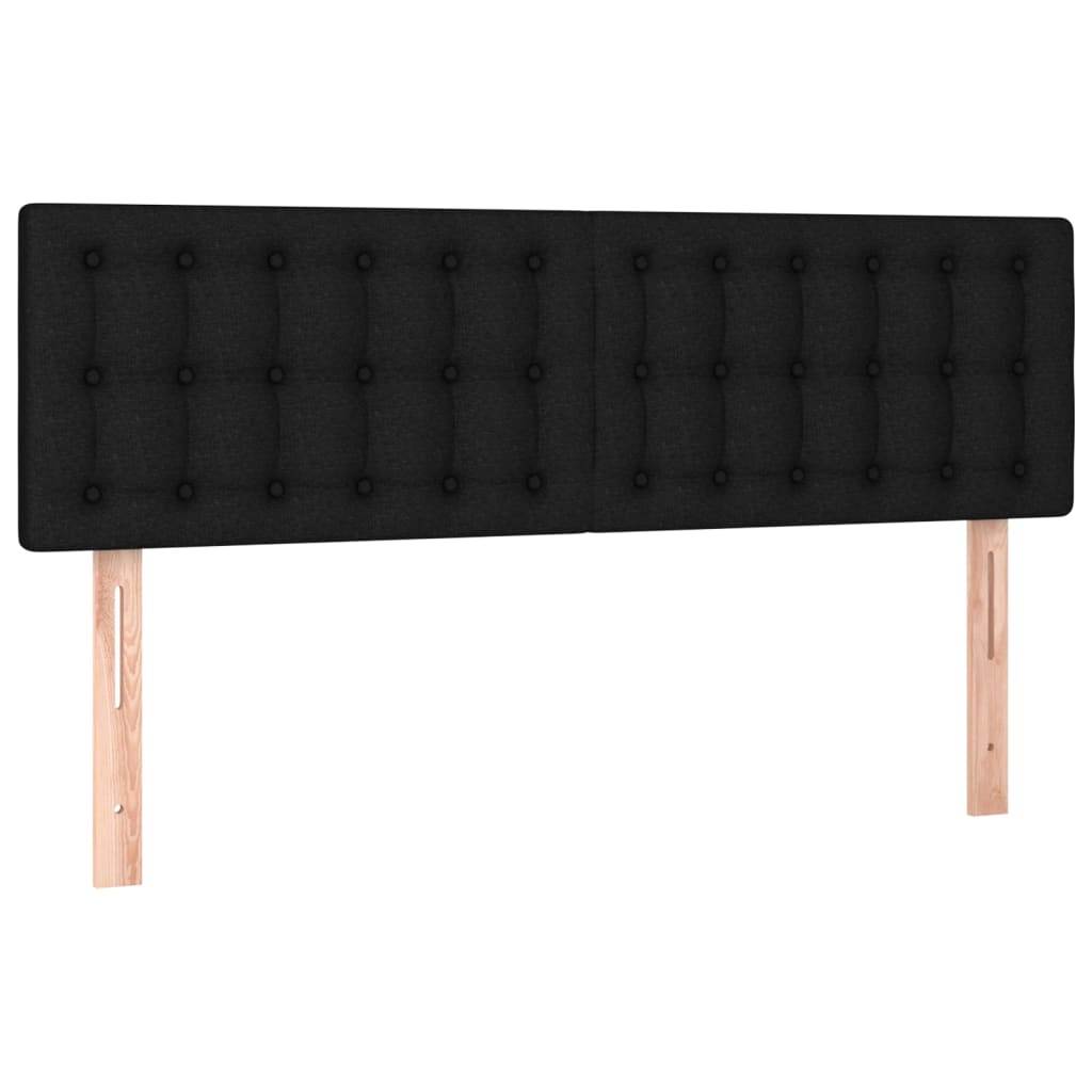 Tête de lit à LED Noir 144x5x78/88 cm Tissu Têtes et pieds de lit vidaXL   