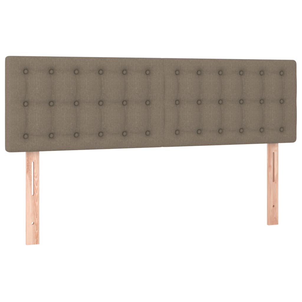 Tête de lit à LED Taupe 144x5x78/88 cm Tissu Têtes et pieds de lit vidaXL   