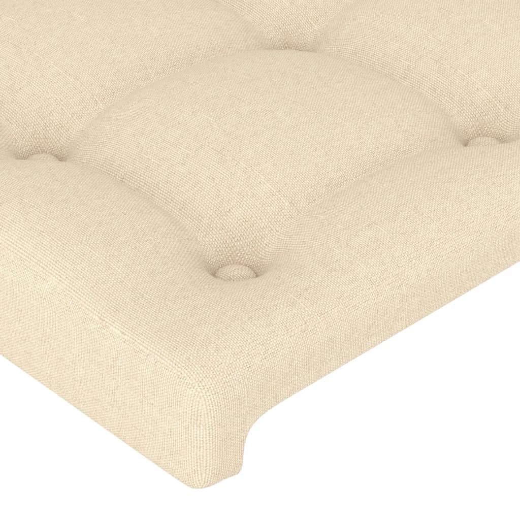 Tête de lit à LED Crème 144x5x78/88 cm Tissu Têtes et pieds de lit vidaXL   