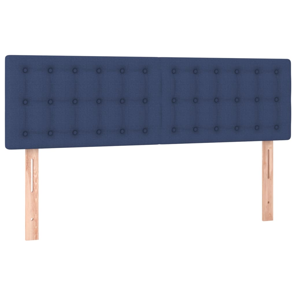 Tête de lit à LED Bleu 144x5x78/88 cm Tissu Têtes et pieds de lit vidaXL   