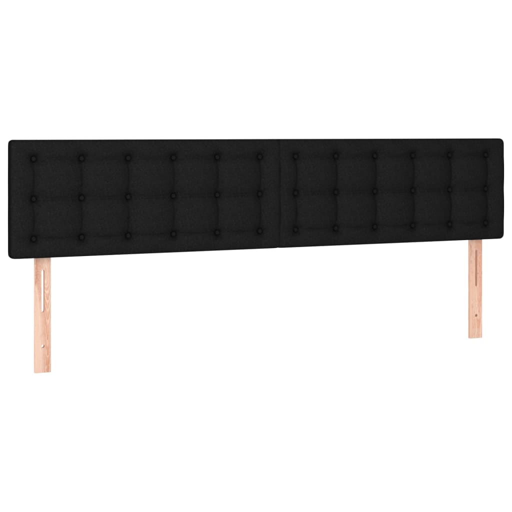 Tête de lit à LED Noir 160x5x78/88 cm Tissu Têtes et pieds de lit vidaXL   