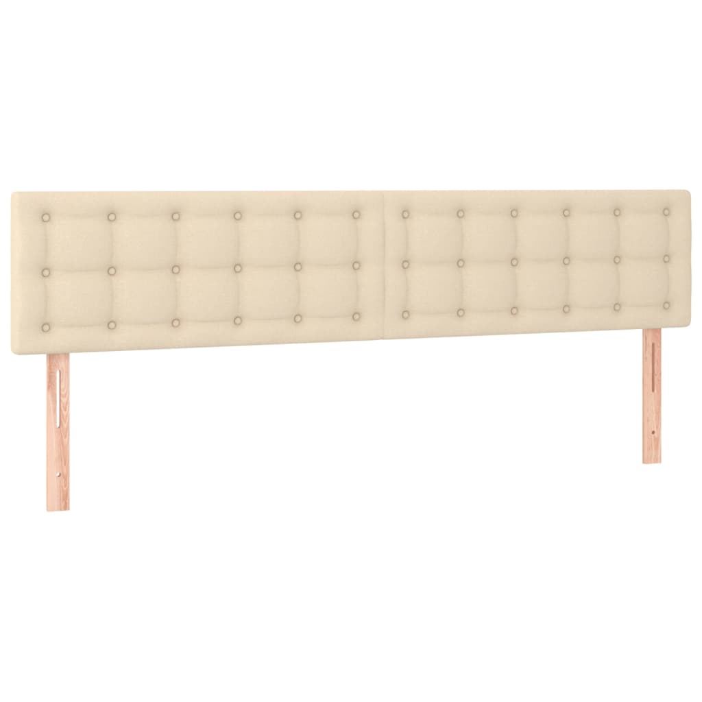 Tête de lit à LED Crème 180x5x78/88 cm Tissu Têtes et pieds de lit vidaXL   