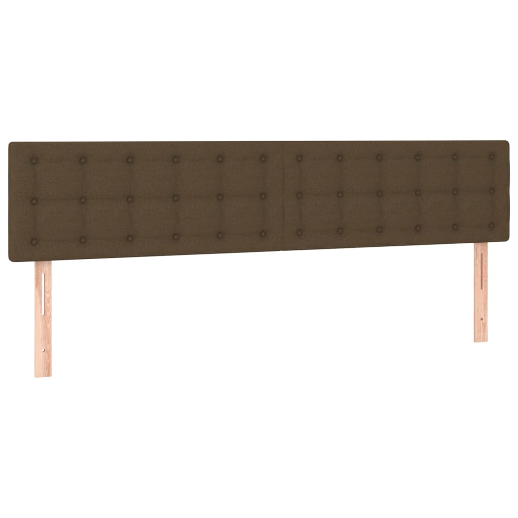 Tête de lit à LED Marron foncé 200x5x78/88 cm Tissu Têtes et pieds de lit vidaXL   