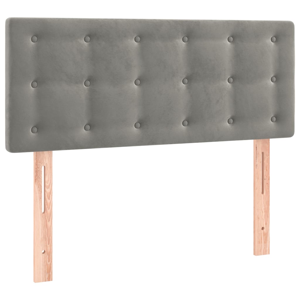 Tête de lit à LED Gris clair 80x5x78/88 cm Velours Têtes et pieds de lit vidaXL   