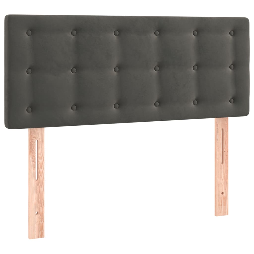 Tête de lit à LED Gris foncé 80x5x78/88 cm Velours Têtes et pieds de lit vidaXL   