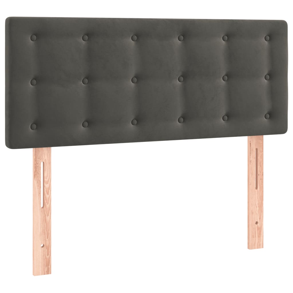 Tête de lit à LED Gris foncé 100x5x78/88 cm Velours Têtes et pieds de lit vidaXL   