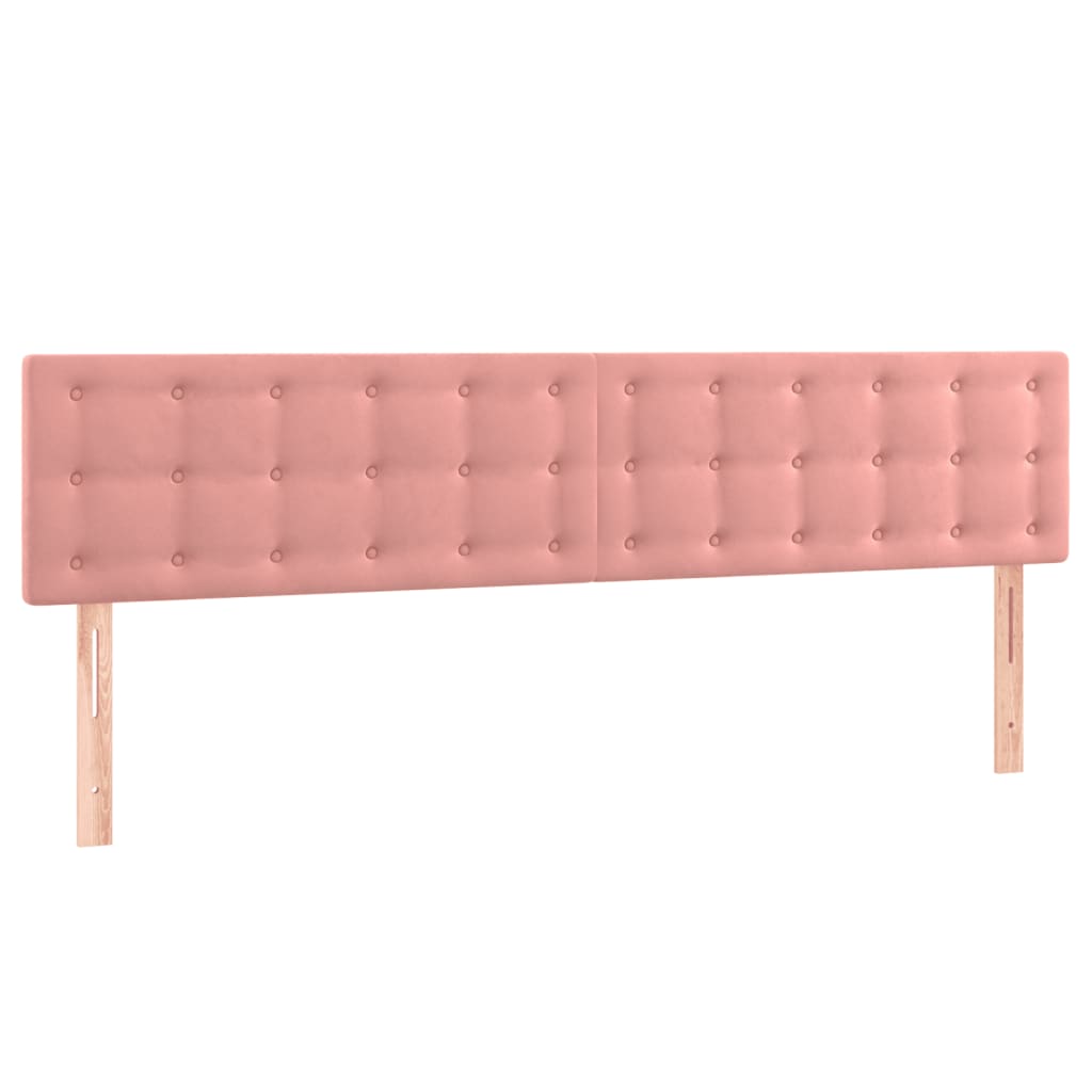 Tête de lit à LED Rose 200x5x78/88 cm Velours Têtes et pieds de lit vidaXL   