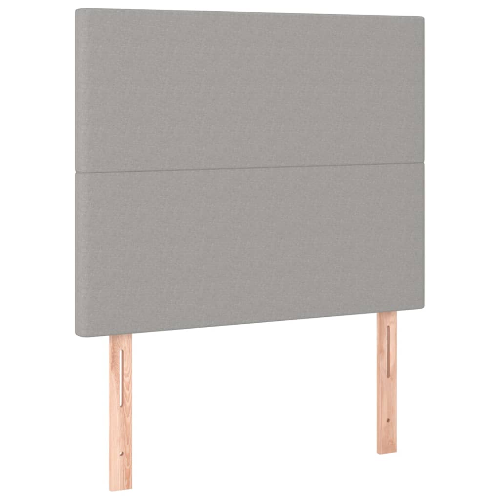 Tête de lit à LED Gris clair 80x5x118/128 cm Tissu Têtes et pieds de lit vidaXL   