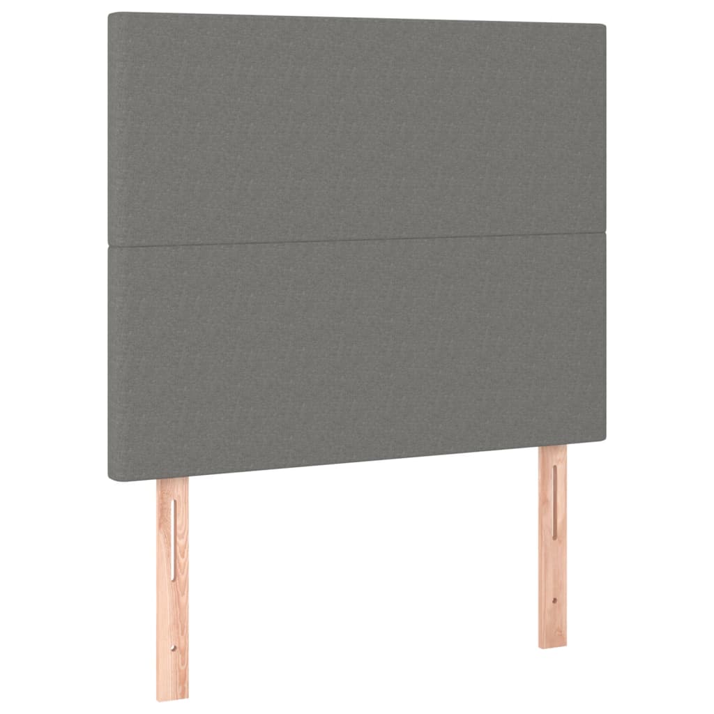 Tête de lit à LED Gris foncé 80x5x118/128 cm Tissu Têtes et pieds de lit vidaXL   