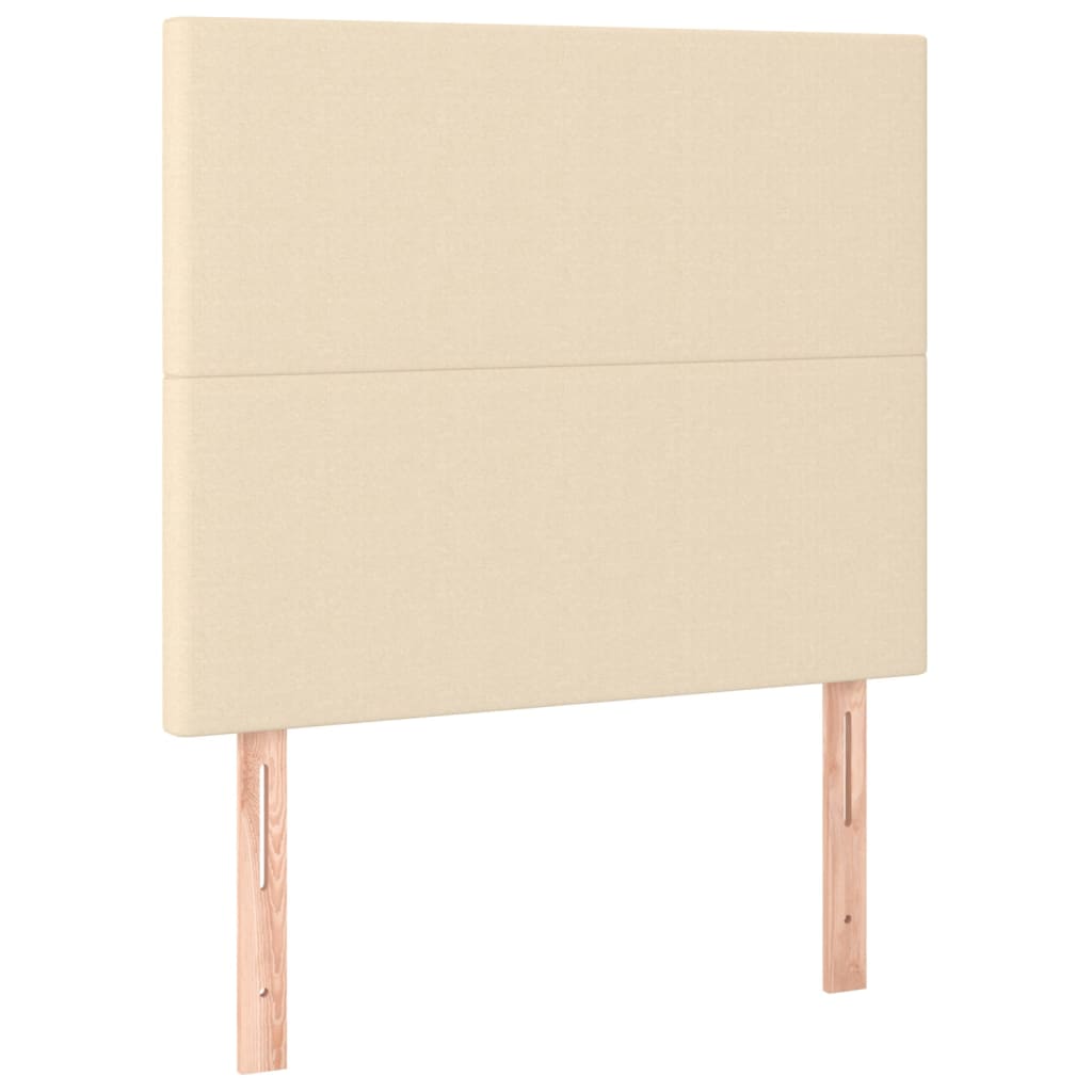 Tête de lit à LED Crème 80x5x118/128 cm Tissu Têtes et pieds de lit vidaXL   