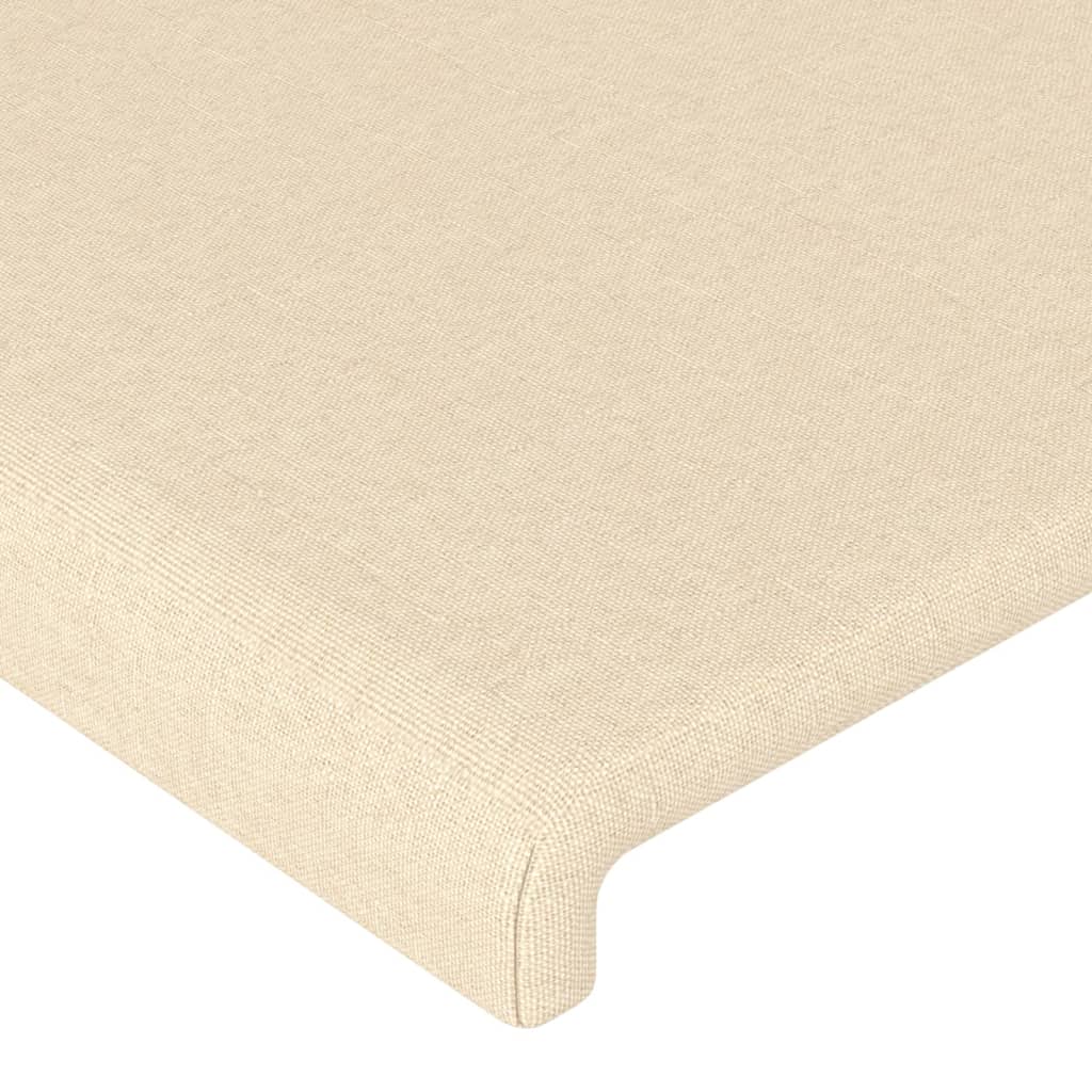 Tête de lit à LED Crème 80x5x118/128 cm Tissu Têtes et pieds de lit vidaXL   