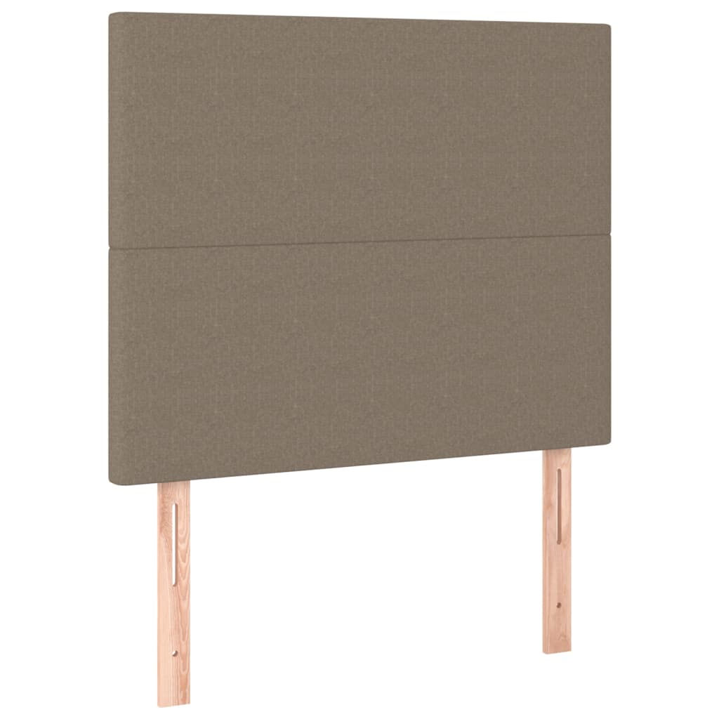 Tête de lit à LED Taupe 100x5x118/128 cm Tissu Têtes et pieds de lit vidaXL   