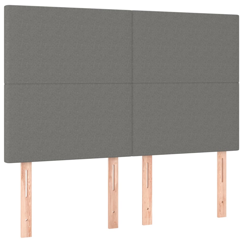 Tête de lit à LED Gris foncé 144x5x118/128 cm Tissu Têtes et pieds de lit vidaXL   