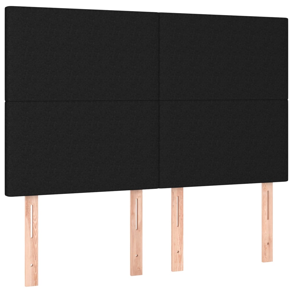 Tête de lit à LED Noir 144x5x118/128 cm Tissu Têtes et pieds de lit vidaXL   