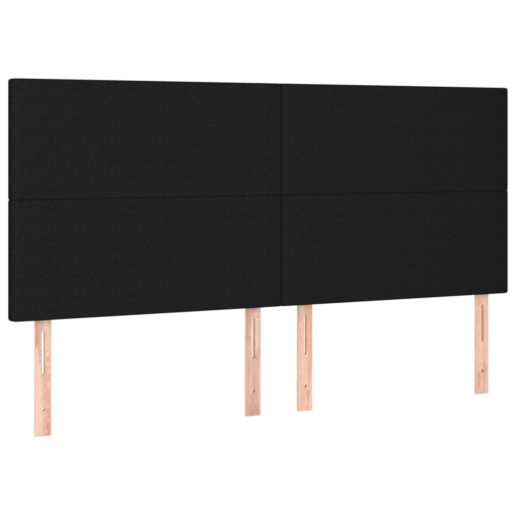 Tête de lit à LED Noir 160x5x118/128 cm Tissu Têtes et pieds de lit vidaXL   