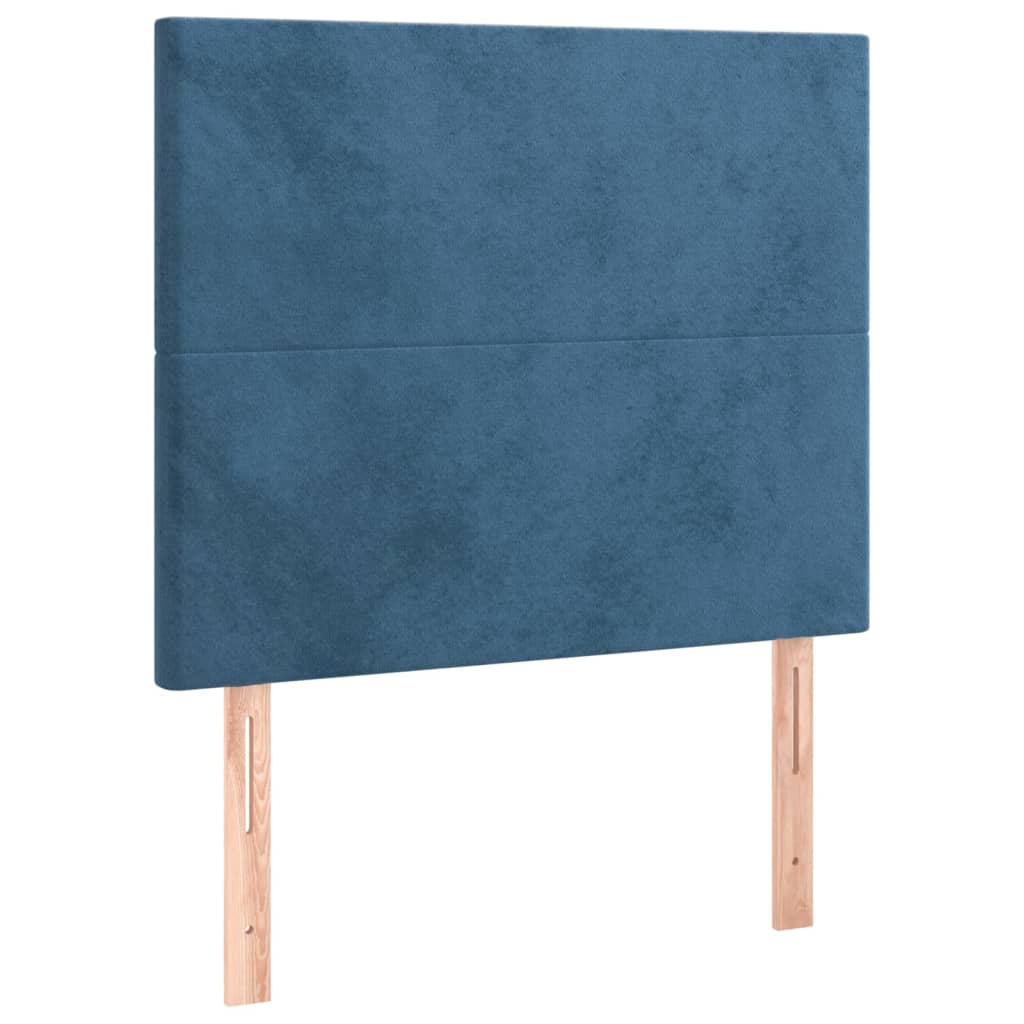 Tête de lit à LED Bleu foncé 90x5x118/128 cm Velours Têtes et pieds de lit vidaXL   