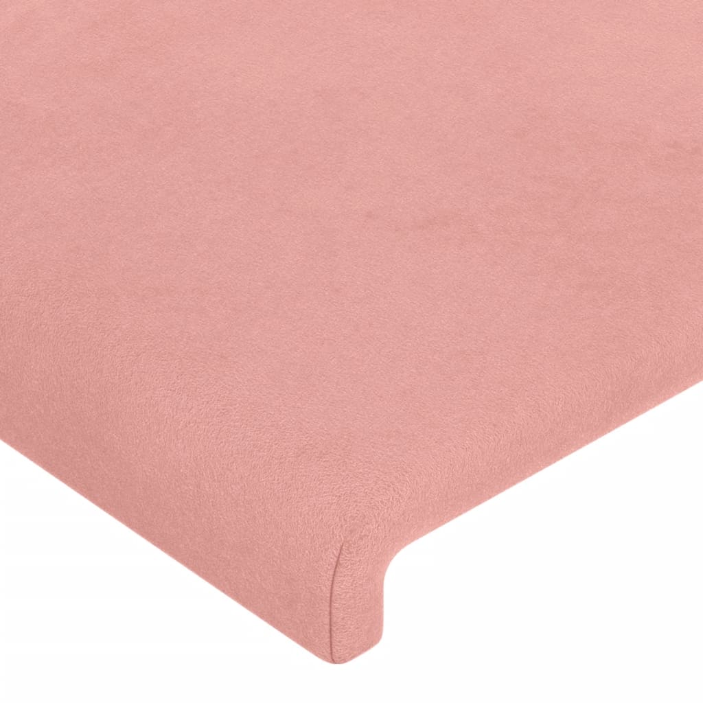 Tête de lit à LED Rose 100x5x118/128 cm Velours Têtes et pieds de lit vidaXL   