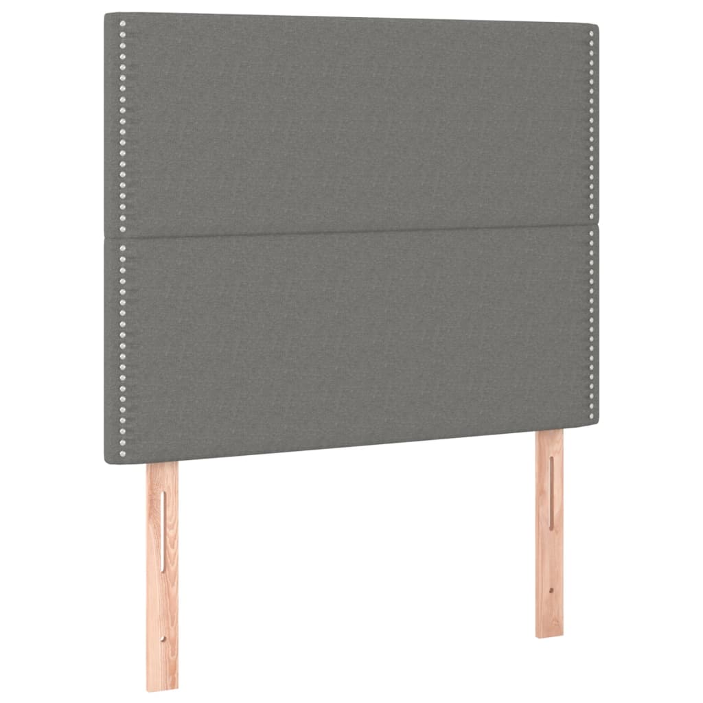 Tête de lit à LED Gris foncé 80x5x118/128 cm Tissu Têtes et pieds de lit vidaXL   