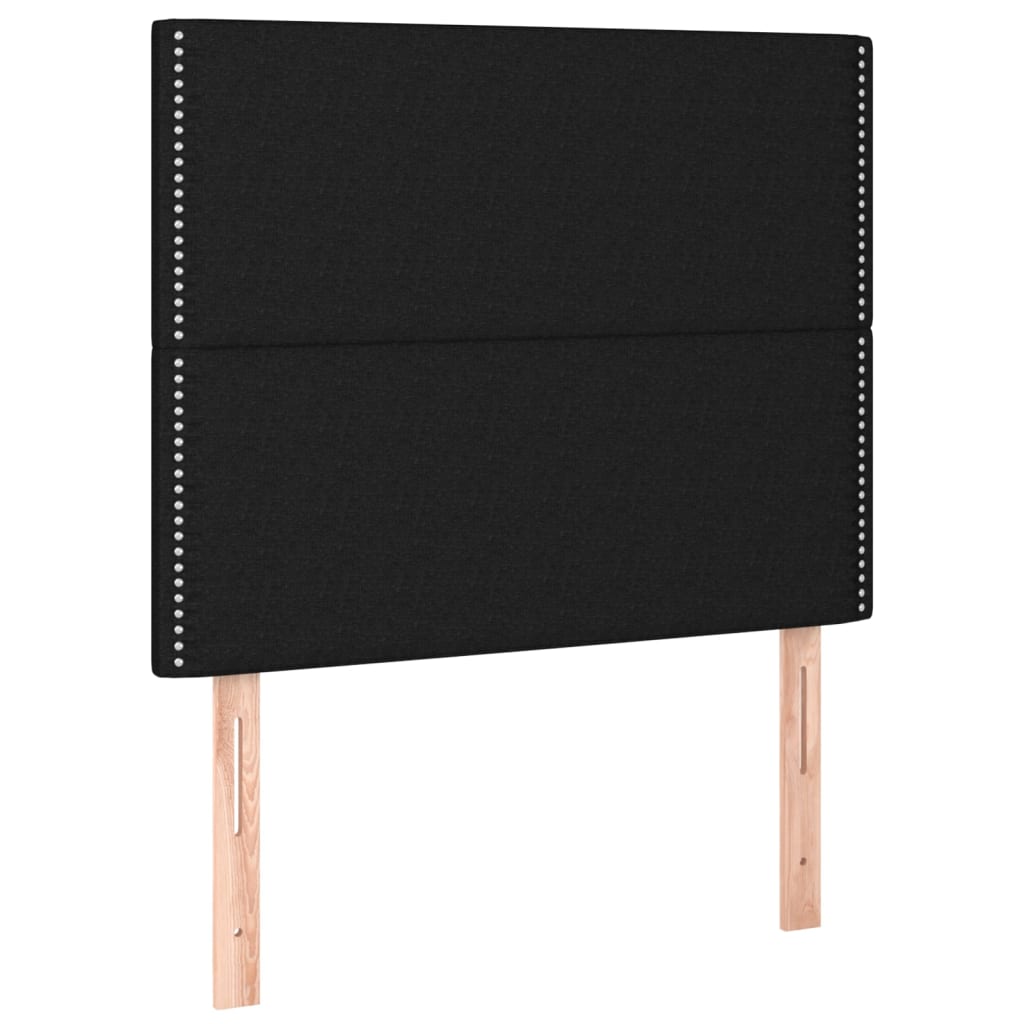 Tête de lit à LED Noir 80x5x118/128 cm Tissu Têtes et pieds de lit vidaXL   