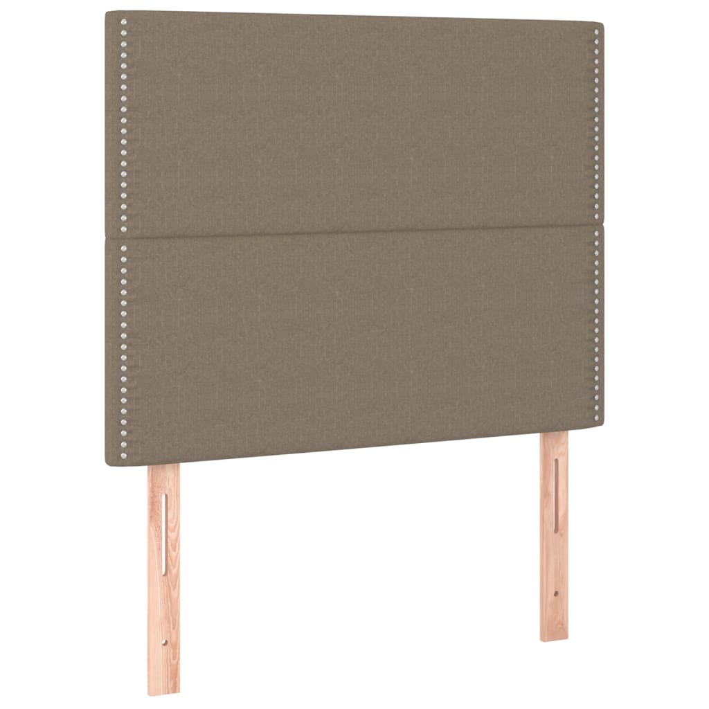 Tête de lit à LED Taupe 80x5x118/128 cm Tissu Têtes et pieds de lit vidaXL   