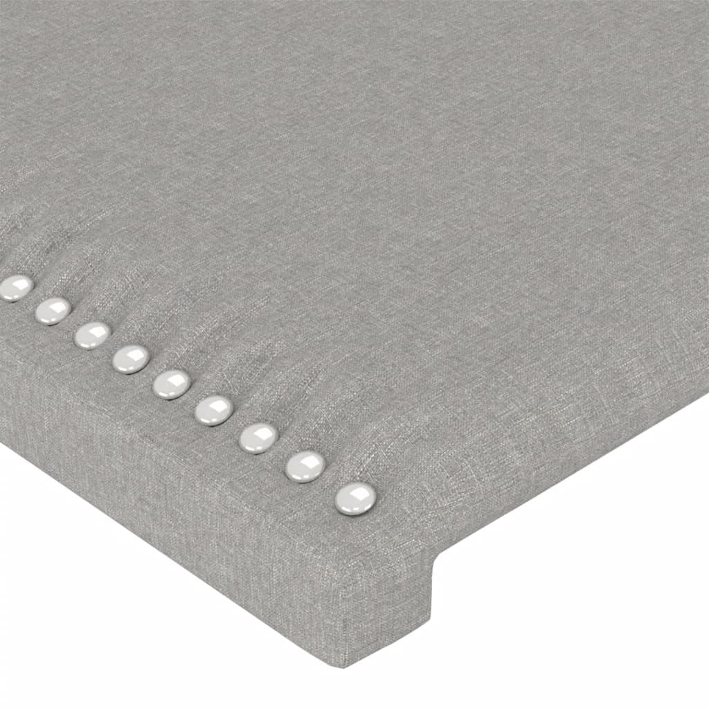 Tête de lit à LED Gris clair 100x5x118/128 cm Tissu Têtes et pieds de lit vidaXL   