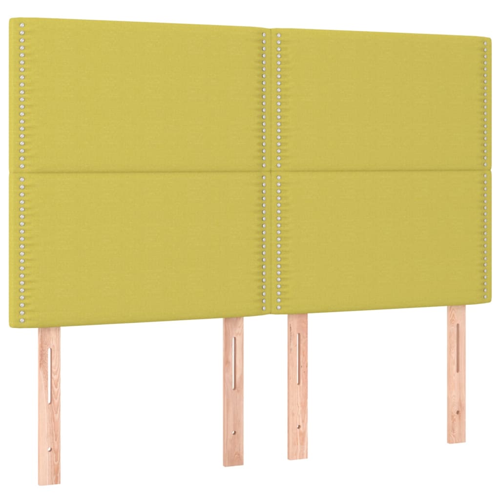 Tête de lit à LED Vert 144x5x118/128 cm Tissu Têtes et pieds de lit vidaXL   