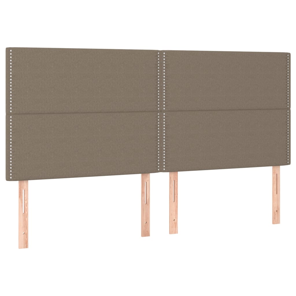 Tête de lit à LED Taupe 160x5x118/128 cm Tissu Têtes et pieds de lit vidaXL   