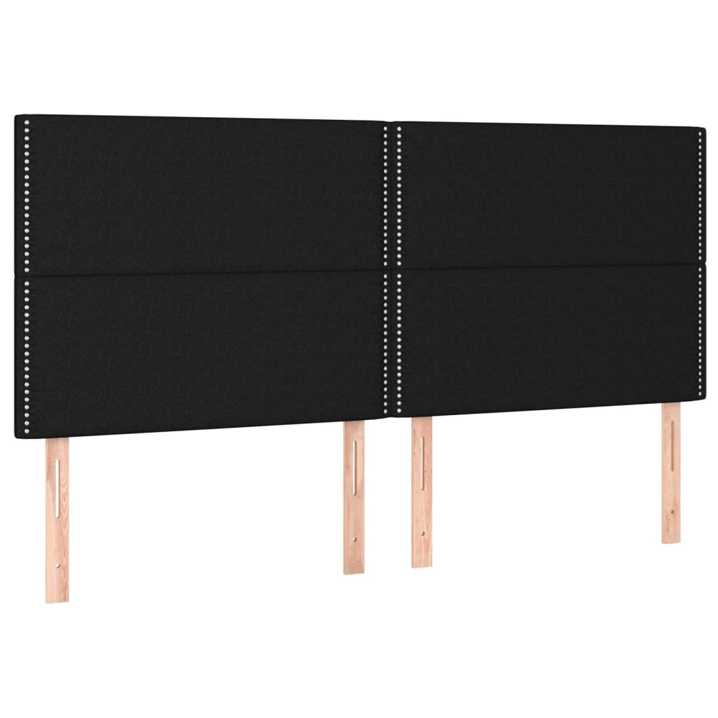 Tête de lit à LED Noir 180x5x118/128 cm Tissu Têtes et pieds de lit vidaXL   