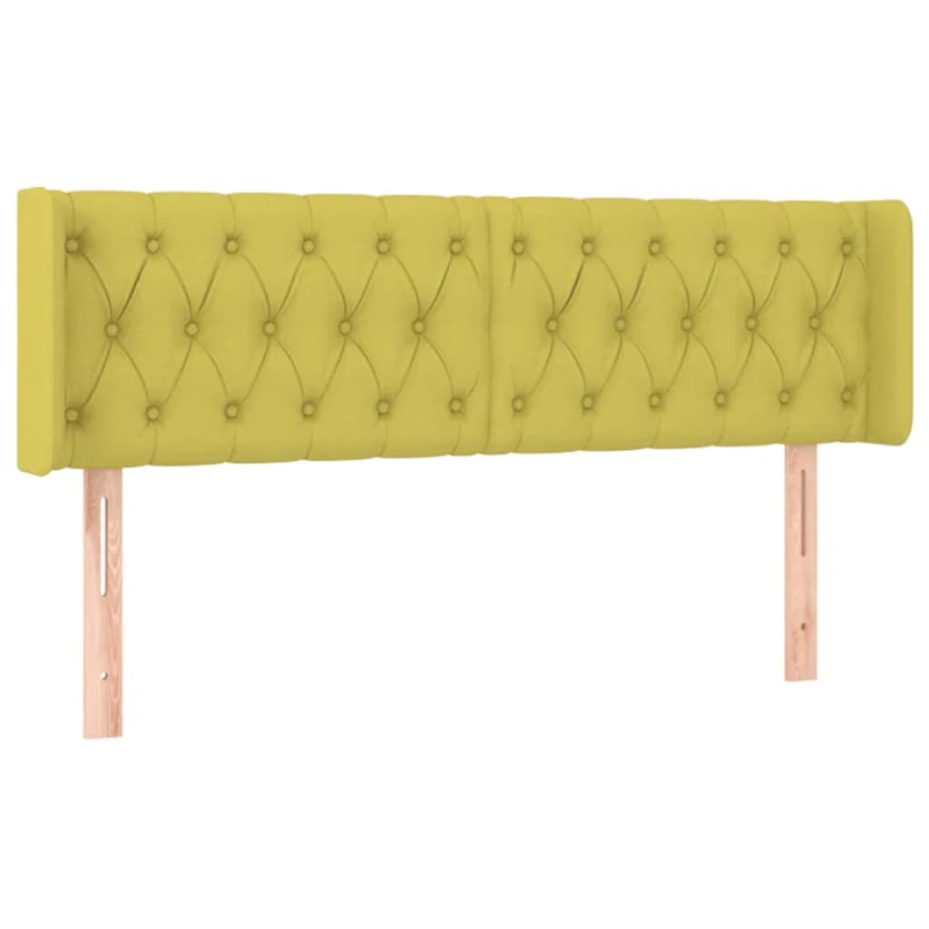 Tête de lit à LED Vert 147x16x78/88 cm Tissu Têtes et pieds de lit vidaXL   