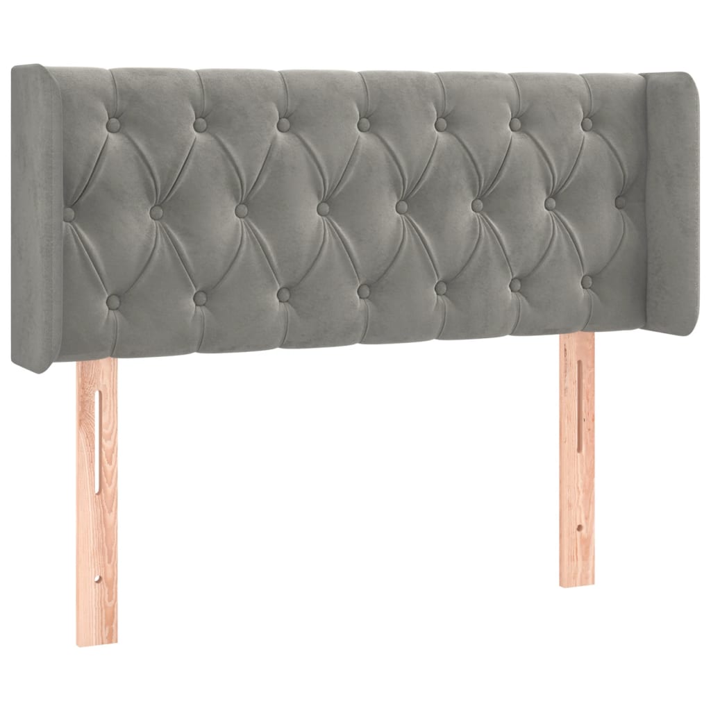 Tête de lit à LED Gris clair 93x16x78/88 cm Velours Têtes et pieds de lit vidaXL   