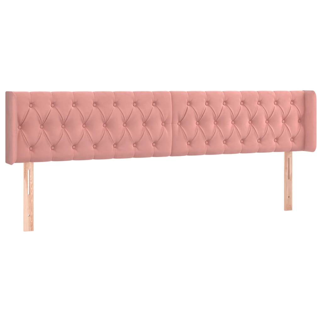 Tête de lit à LED Rose 203x16x78/88 cm Velours Têtes et pieds de lit vidaXL   