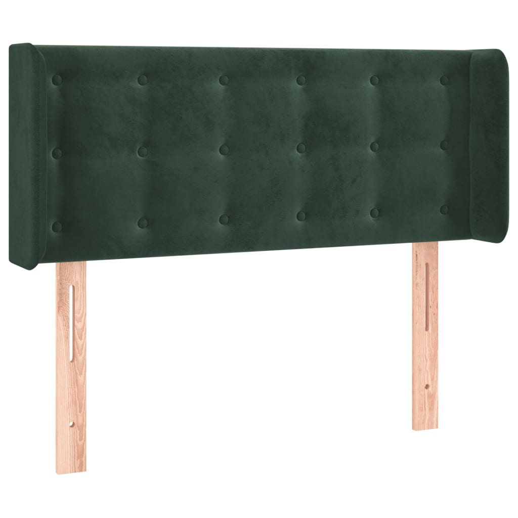 Tête de lit à LED Vert foncé 83x16x78/88 cm Velours Têtes et pieds de lit vidaXL   