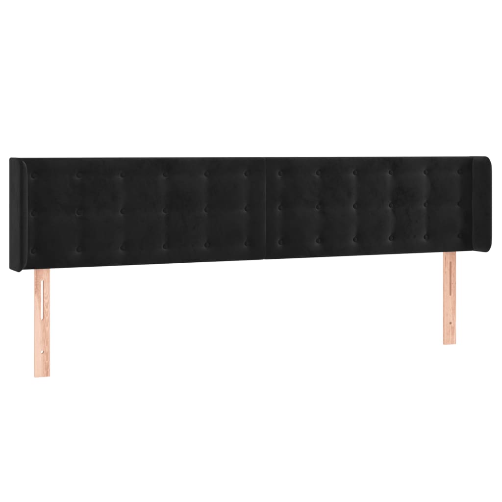 Tête de lit à LED Noir 183x16x78/88 cm Velours Têtes et pieds de lit vidaXL   