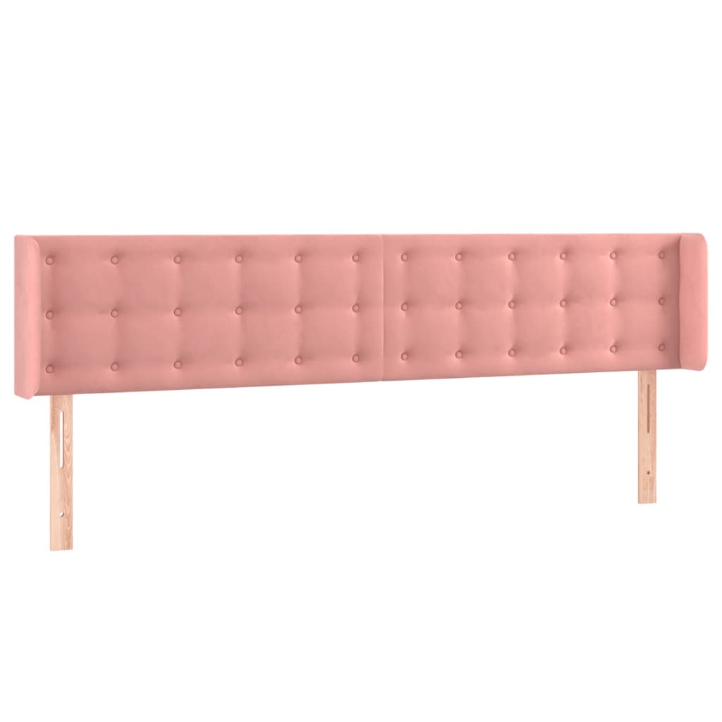 Tête de lit à LED Rose 203x16x78/88 cm Velours Têtes et pieds de lit vidaXL   