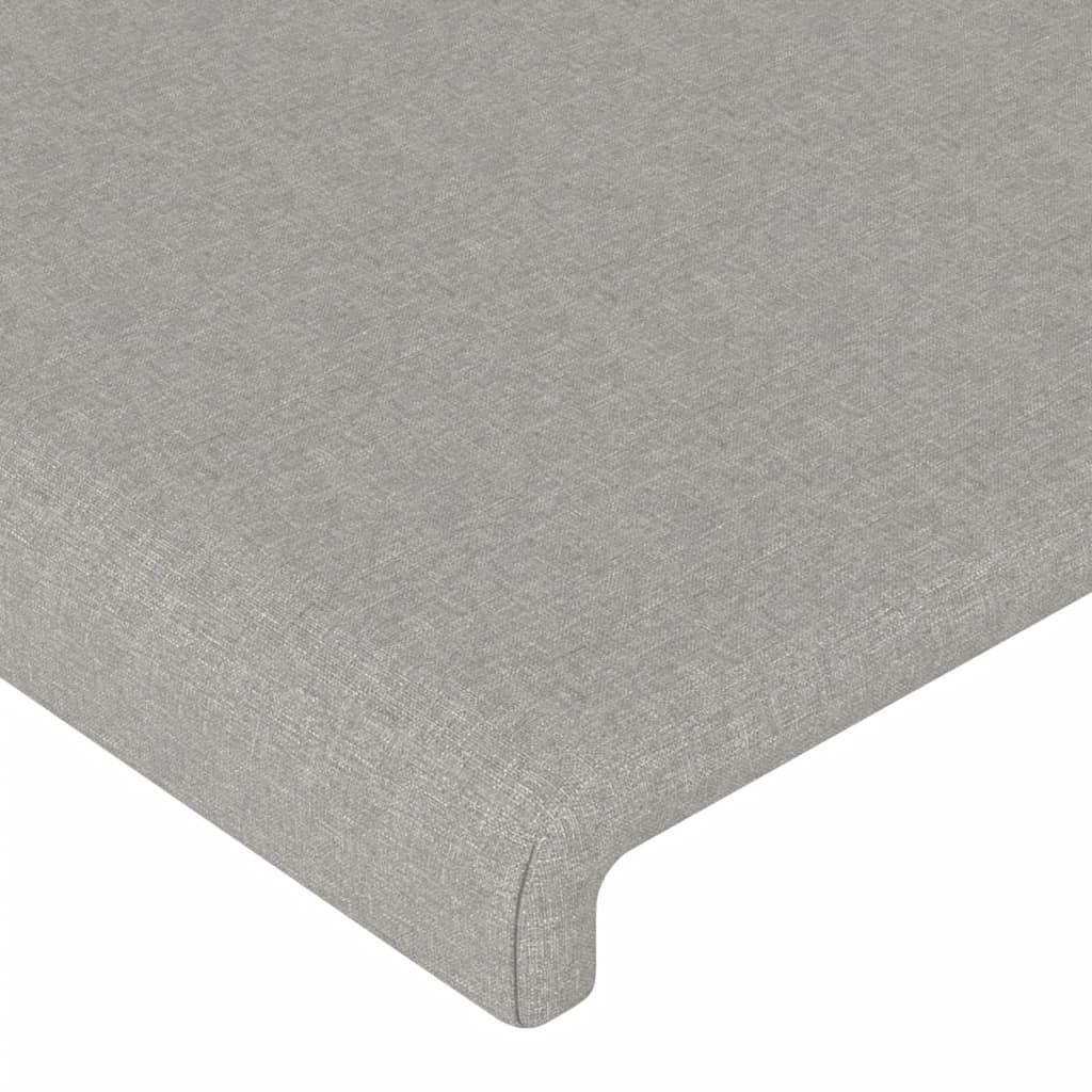 Tête de lit à LED Gris clair 83x16x118/128 cm Tissu Têtes et pieds de lit vidaXL   