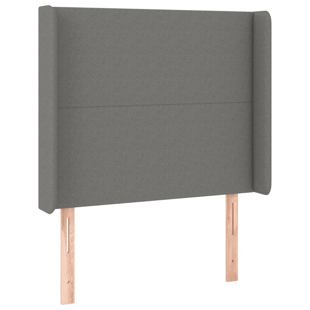 Tête de lit à LED Gris foncé 83x16x118/128 cm Tissu Têtes et pieds de lit vidaXL   