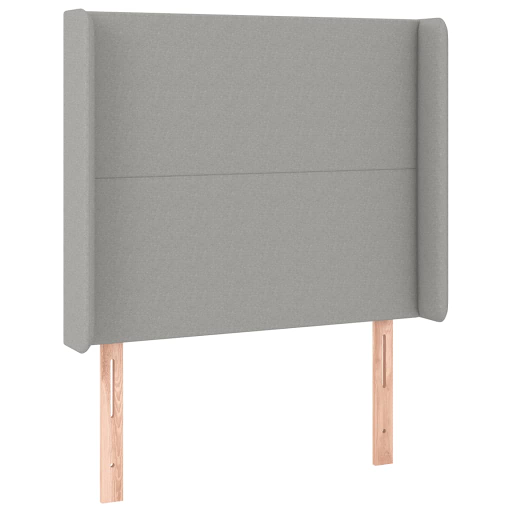 Tête de lit à LED Gris clair 93x16x118/128 cm Tissu Têtes et pieds de lit vidaXL   