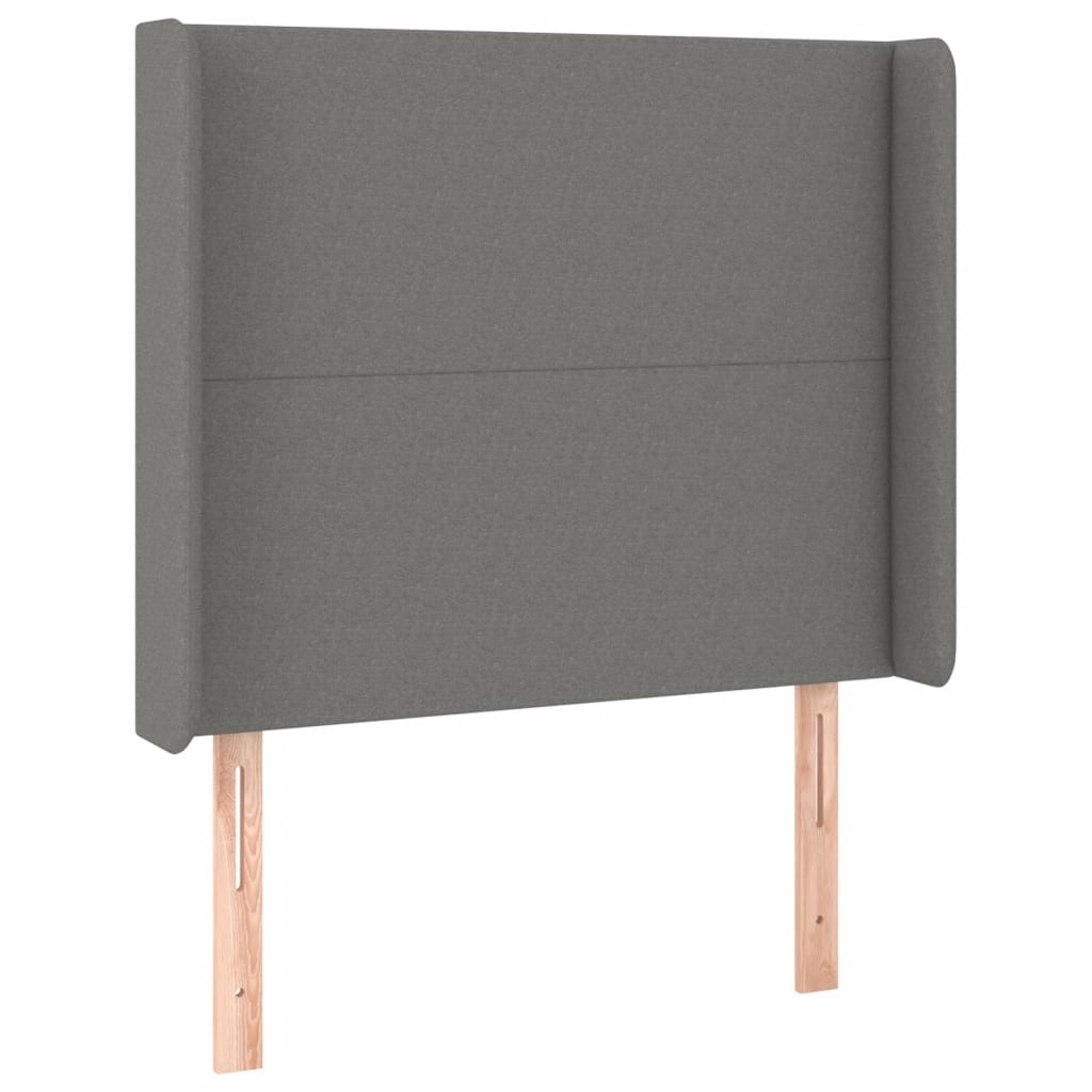 Tête de lit à LED Gris foncé 93x16x118/128 cm Tissu Têtes et pieds de lit vidaXL   