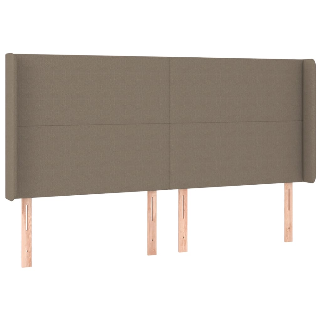 Tête de lit à LED Taupe 163x16x118/128 cm Tissu Têtes et pieds de lit vidaXL   