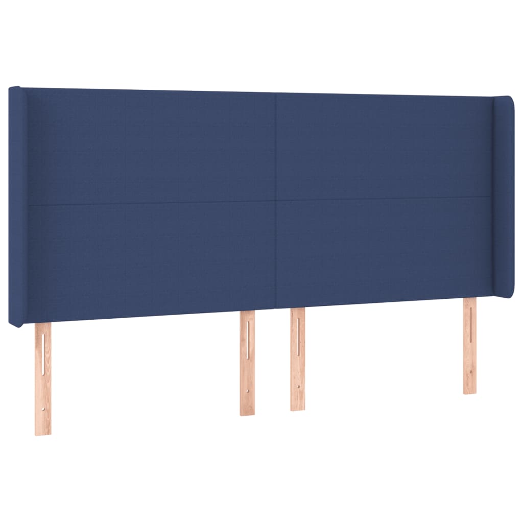 Tête de lit à LED Bleu 163x16x118/128 cm Tissu Têtes et pieds de lit vidaXL   