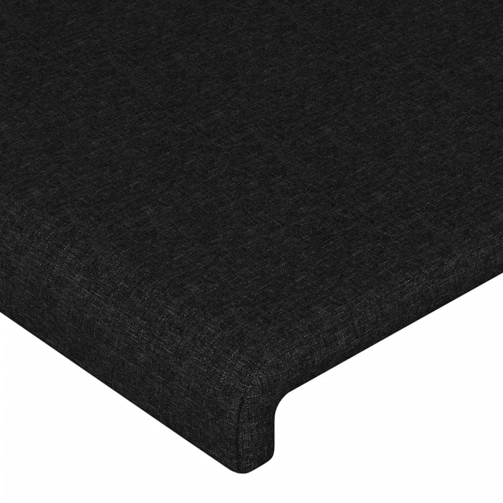 Tête de lit à LED Noir 203x16x118/128 cm Tissu Têtes et pieds de lit vidaXL   