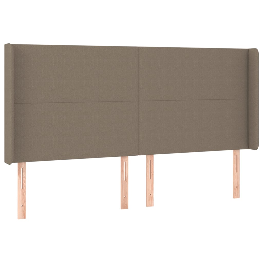 Tête de lit à LED Taupe 203x16x118/128 cm Tissu Têtes et pieds de lit vidaXL   