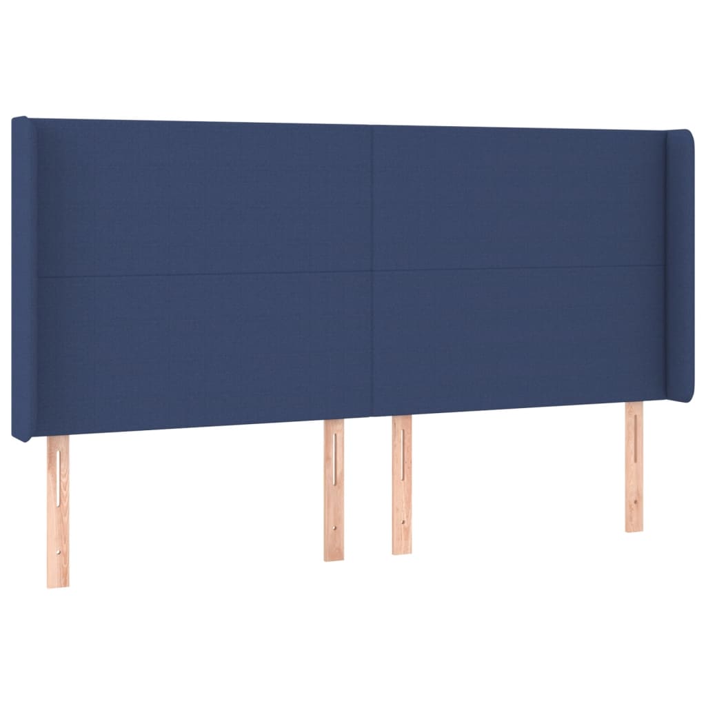 Tête de lit à LED Bleu 203x16x118/128 cm Tissu Têtes et pieds de lit vidaXL   