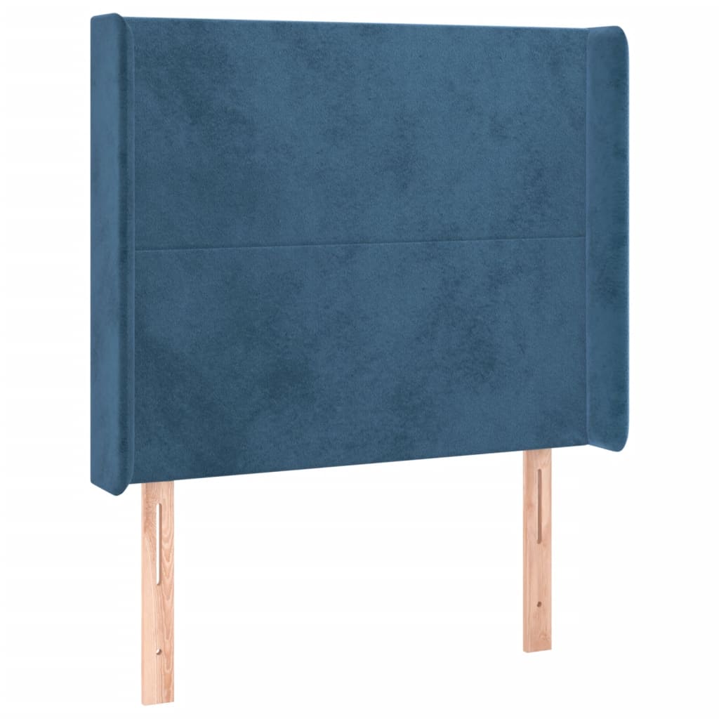 Tête de lit à LED Bleu foncé 93x16x118/128 cm Velours Têtes et pieds de lit vidaXL   