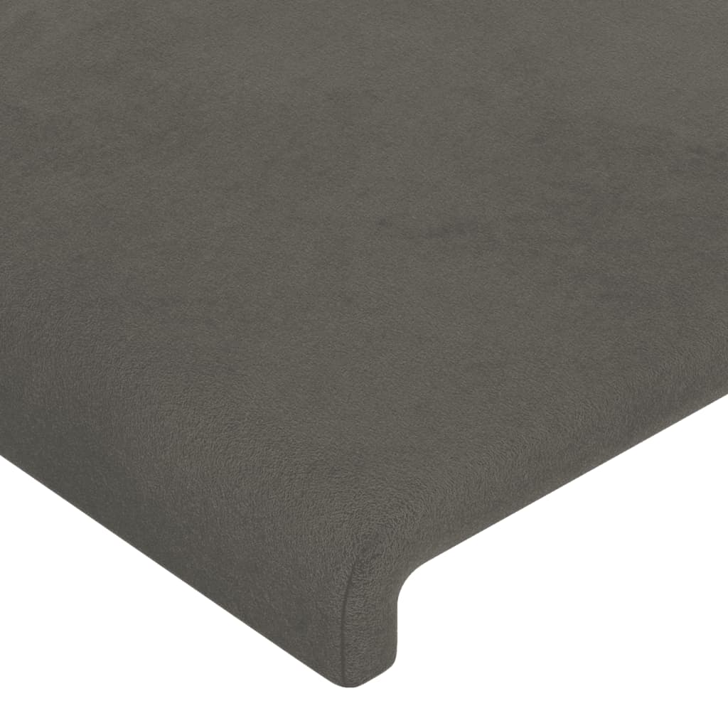 Tête de lit à LED Gris foncé 103x16x118/128 cm Velours Têtes et pieds de lit vidaXL   