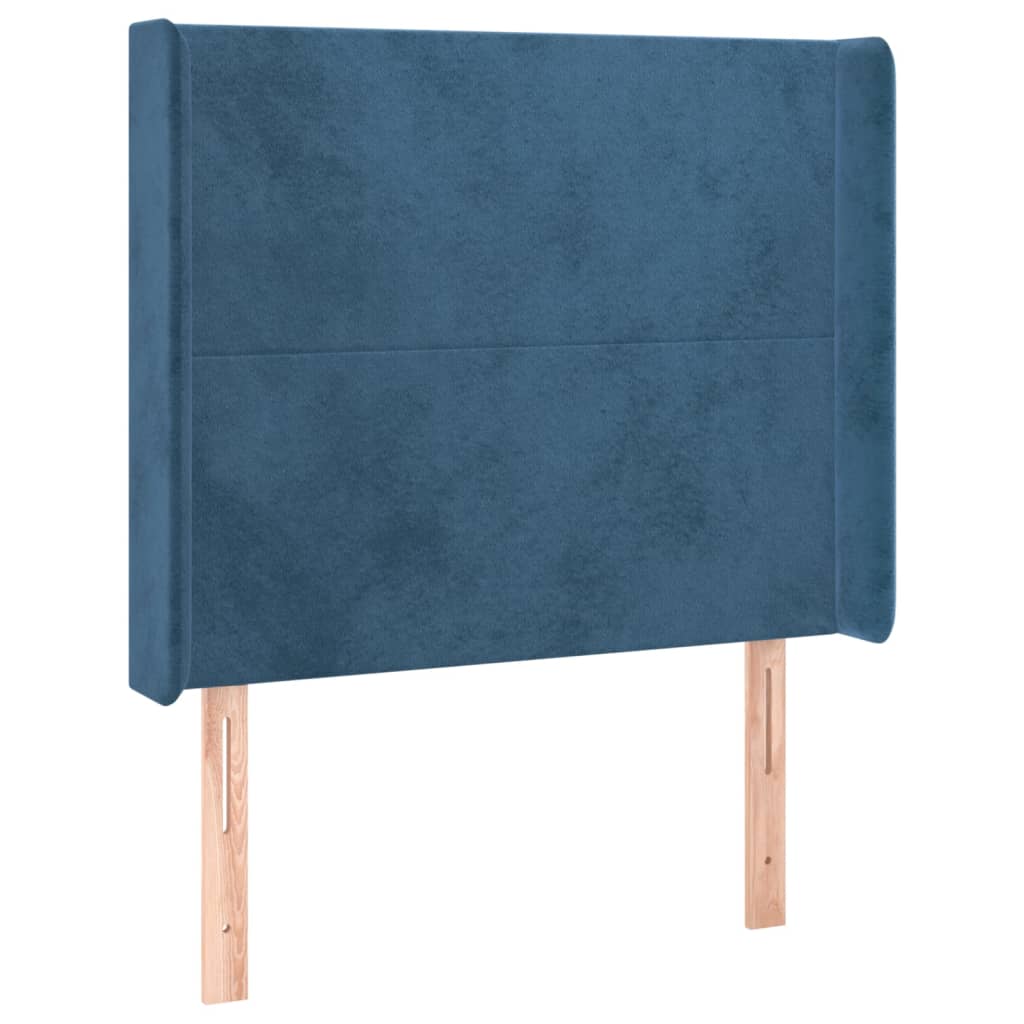 Tête de lit à LED Bleu foncé 103x16x118/128 cm Velours Têtes et pieds de lit vidaXL   