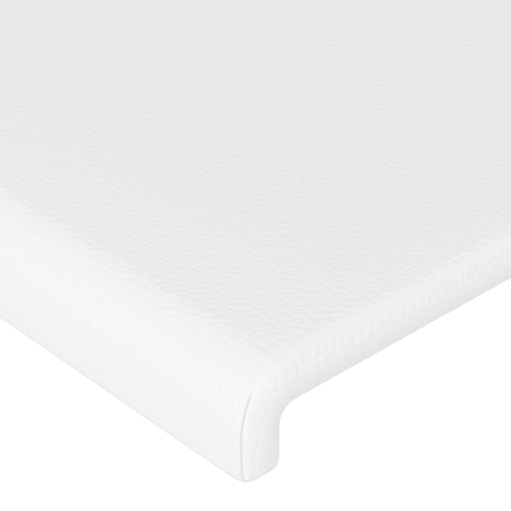 Tête de lit à LED Blanc 203x16x118/128 cm Similicuir Têtes et pieds de lit vidaXL   